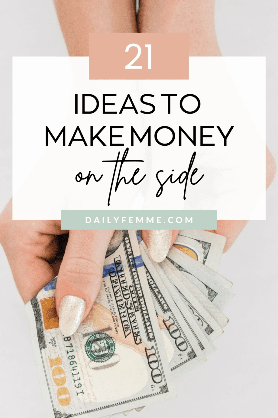 21 ideas for you to make money on the side and get your side hustle started today to help you earn extra money even when working from home