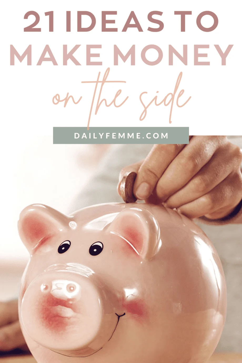 21 ideas for you to make money on the side and get your side hustle started today to help you earn extra money even when working from home