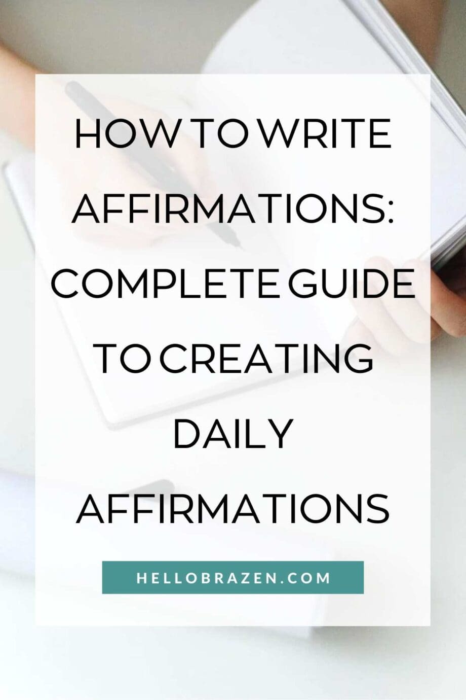 Learning how to write affirmations can be a powerful way to include positive affirmations in your daily life and be more positive in your day.