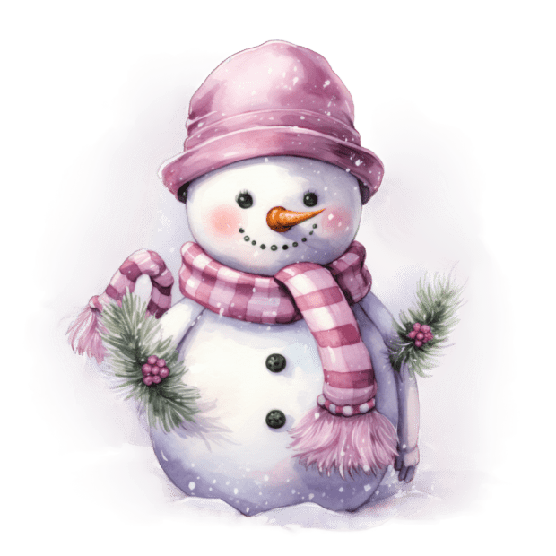 Traditional Pink Christmas Clipart Collection, Free for Personal Use and Commercial Use