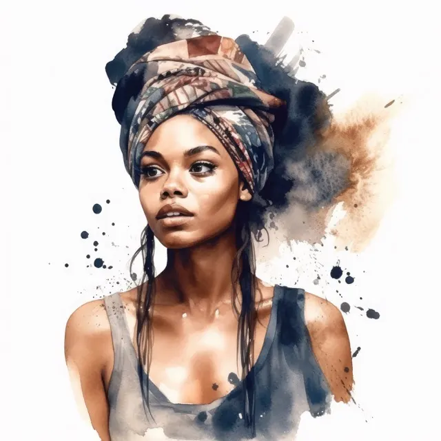 The Beautiful Strong Women Watercolor Collection - a set of 59 watercolor illustrations, inspired by beautiful women from all walks of life. Colorful images to use for your crafting or creative projects. Free For Personal and Commercial Use