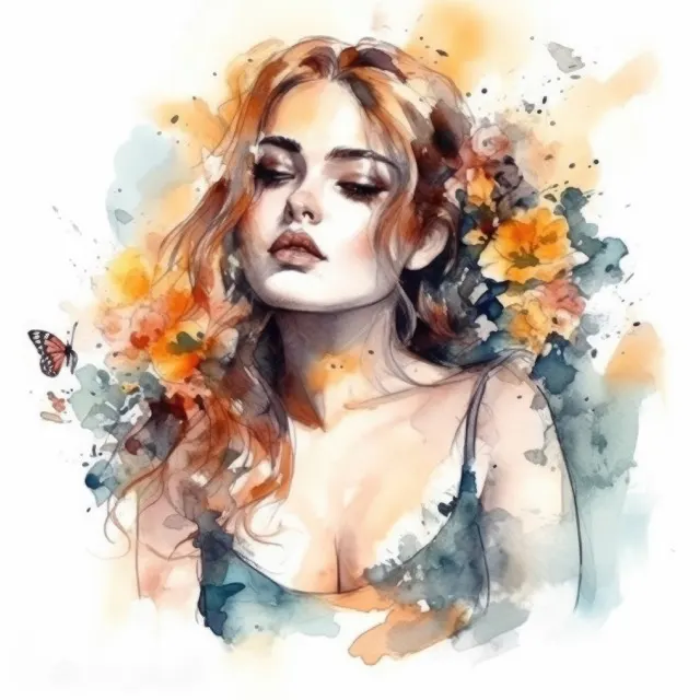 The Beautiful Strong Women Watercolor Collection - a set of 59 watercolor illustrations, inspired by beautiful women from all walks of life. Colorful images to use for your crafting or creative projects. Free For Personal and Commercial Use