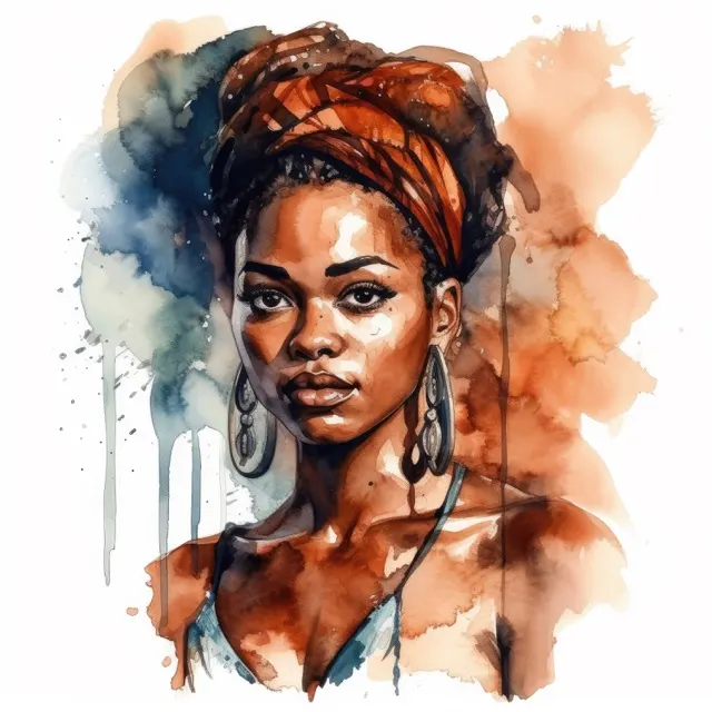 The Beautiful Strong Women Watercolor Collection - a set of 59 watercolor illustrations, inspired by beautiful women from all walks of life. Colorful images to use for your crafting or creative projects. Free For Personal and Commercial Use