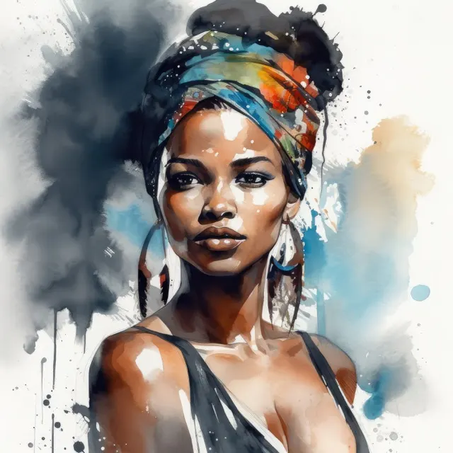 The Beautiful Strong Women Watercolor Collection - a set of 59 watercolor illustrations, inspired by beautiful women from all walks of life. Colorful images to use for your crafting or creative projects. Free For Personal and Commercial Use