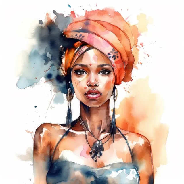 The Beautiful Strong Women Watercolor Collection - a set of 59 watercolor illustrations, inspired by beautiful women from all walks of life. Colorful images to use for your crafting or creative projects. Free For Personal and Commercial Use