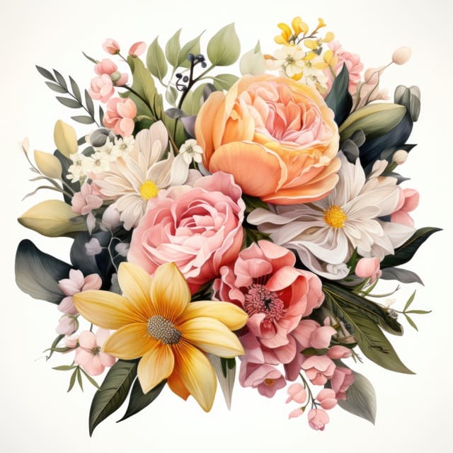 The Spring Floral Bouquet Clipart Collection - this collection of beautiful and colorful spring bouquets includes transparent backgrounds and will brighten any project. Free For Personal and Commercial Use