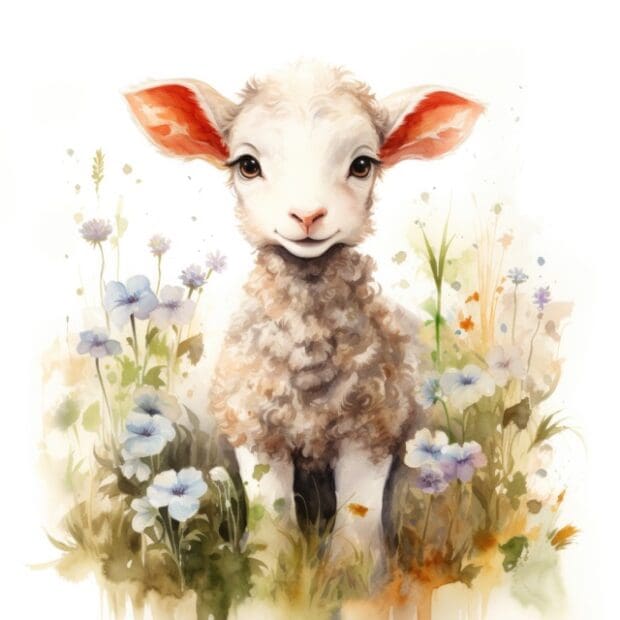 The Spring Lamb Clipart Collection - Hello Brazen