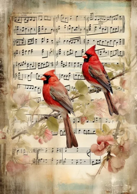 The Vintage Music Sheets Junk Journal Collection. Beautiful junk journal pages crafted on vintage music sheets, accented with vintage birds, florals, bees, and butterflies. Free For Personal and Commercial Use