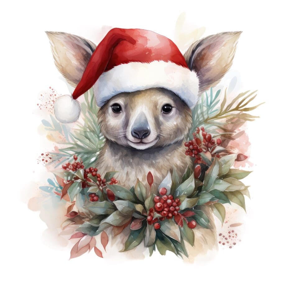 Australian Animals Christmas Clipart Collection, Free For Personal and Commercial Use