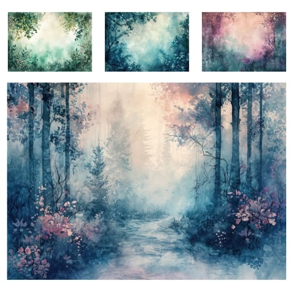 The "Into The Forest" collection is an immersive digital journey featuring an array of forest-themed images that are a true testament to nature's splendor. From the whispering canopies above to the intricate details of the forest floor below, each image is a vignette capturing the serene and untamed essence of the woods. These designs are Free For Personal and Commercial Use, inviting you to weave them into any project that calls for a touch of natural elegance.