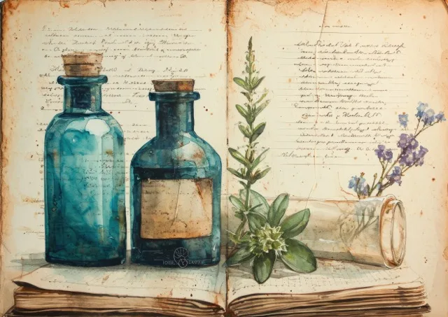 The vintage inspired Apothecary Junk Journal Collection is a collection of beautiful junk journal pages showcasing vintage herbs, tinctures, and healing concoctions. Free For Personal and Commercial Use