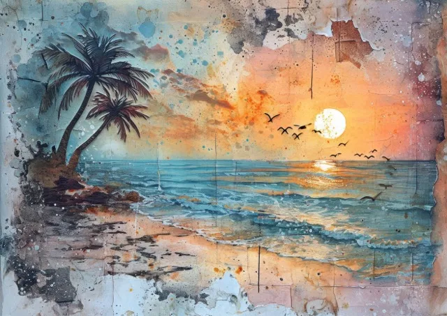 The vintage inspired Coastal Breeze Junk Journal Collection is a collection of beautiful beach landscapes, sunsets over the ocean, and calm serene beaches. Free For Personal and Commercial Use