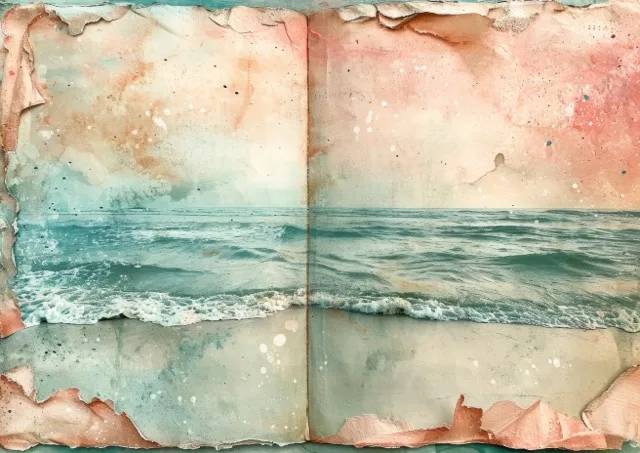 The vintage inspired Coastal Breeze Junk Journal Collection is a collection of beautiful beach landscapes, sunsets over the ocean, and calm serene beaches. Free For Personal and Commercial Use