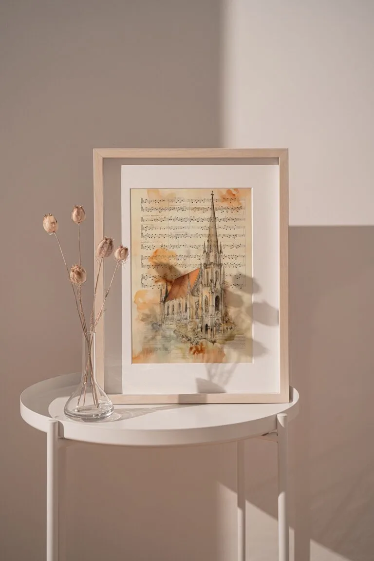 The Vintage Church Junk Journal Collection. Beautiful junk journal pages crafted with vintage churches and vintage sheet music, in both portrait and landscape styles. Free For Personal and Commercial Use