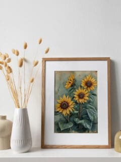 The Vintage Sunflowers Junk Journal Collection is a collection of beautiful vintage inspired pages featuring bursts of sunflowers in a rustic and grungy aesthetic. Free For Personal and Commercial Use