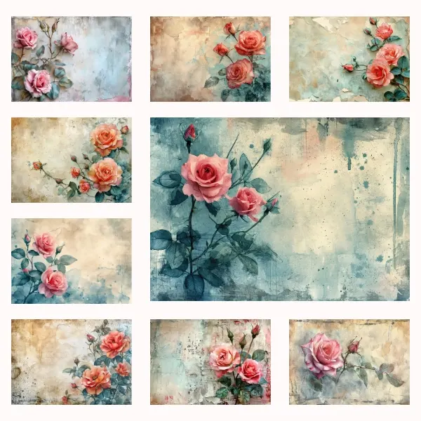 Unfurl the petals of the past with the Vintage Roses Junk Journal Collection. This digital bouquet of high-resolution, vintage-inspired roses brings the poetic grace of a forgotten era to your fingertips. Freely available for all your crafting needs, it's perfect for infusing a touch of timeless beauty into your work. Free For Personal and Commercial Use