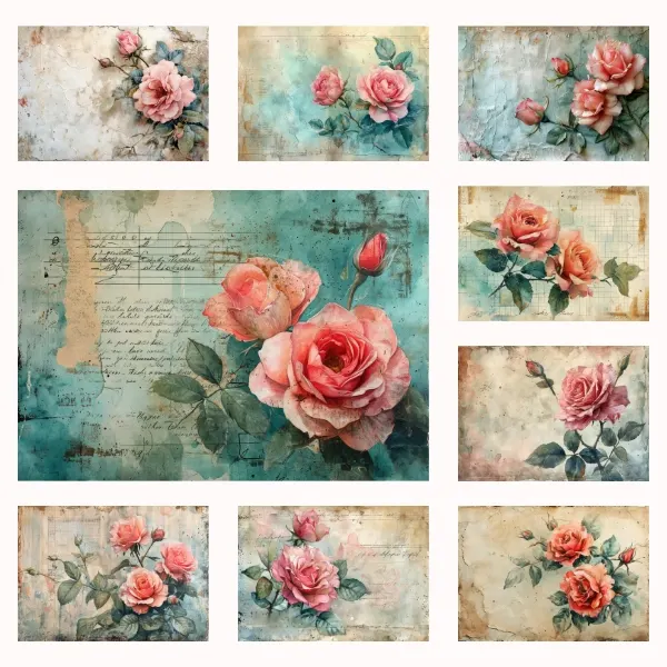 Drift into a sepia-toned reverie with the Vintage Roses Junk Journal Collection. Brimming with florals that evoke the charm of antique love letters and Victorian keepsakes, this collection is your free passport to adding a dash of nostalgic elegance to any craft or design project. Free For Personal and Commercial Use