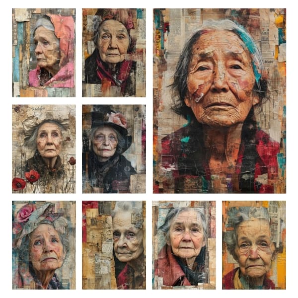 The "Timeless Matriarchs Collection" offers a window into the souls of women adorned with the patina of age. These are more than images; they are portraits steeped in history, inviting you to honor their journeys in your work. Revel in this homage to timeless femininity, generously Free For Personal and Commercial Use, and let your art speak volumes.