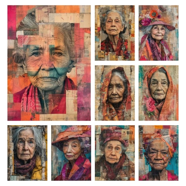 The "Timeless Matriarchs Collection" is an exquisite treasury featuring the serene and storied faces of elder women. Each portrait is a mosaic of life’s tapestry, woven with the threads of wisdom and grace. Unleash these storied canvases in your creative world, all Free For Personal and Commercial Use, and let each crease tell its tale.