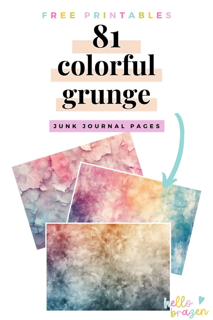 81 Colorful Grunge Printable Backgrounds - Hello Brazen