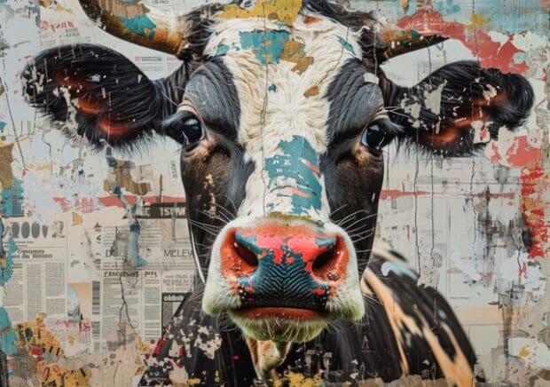68 Colorful Cows Abstract Printable Art Collection - Free Download ...